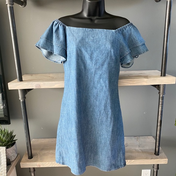 Alice + Olivia "Tula" chambray minidress XS - Picture 3 of 14